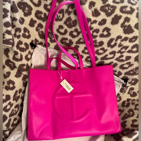 Telfar Handbags - Telfar NEW NWT Azalea Shopping bag LARGE hot pink